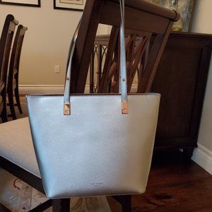Ted Baker London Silver Structured Tote Bag